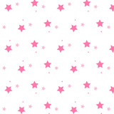 seamless pattern with pink stars