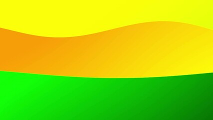 Poster - Bright cartoon wavy background, seamless loop. Motion. Abstract dynamically flowing simple curving shapes.
