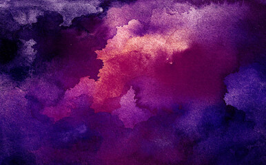 Wall Mural - cosmic illustration. beautiful colorful space background. watercolor cosmos