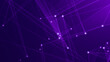 © Papapig - Abstract purple violet polygonal 3d rendering network technology background.