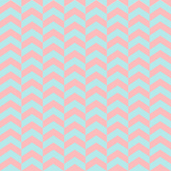 Aufkleber - pastel light blue and pink chevron or herringbone seamless design for pattern and background