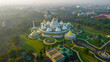 © syahrir - Aerial View of Museum Purna Bhakti Pertiwi (Indonesian National Veteran Museum) Taman Mini Indonesia Indah with noise cloud. Jakarta, Indonesia