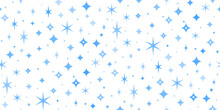 Sparkle Stars Repeat Vector Seamless Pattern Blue Stars On White Background For Christmas