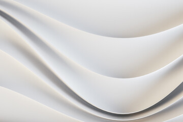 Poster - Abstract white cloth texture background. Landing page concept. 3D Rendering.