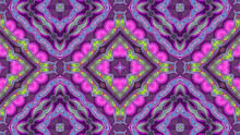 Abstract Pink Kaleidoscope Background With Symmetrical Pattern.