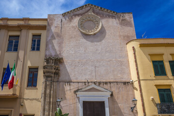 Wall Mural - Facade of Church of San Francesco di Paola in Trapani, capital city of Trapani region on Sicily Island, Italy