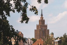 Latvian Academy Of Sciences, Riga City, The Capital Of Latvia, European Famous Baltic Country