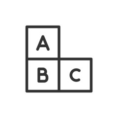 Poster - Outline design of abc icon.