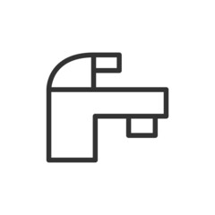 Wall Mural - Faucet minimal line icon.