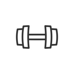 Canvas Print - Vector dumbbell line icon.