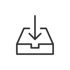 Poster - download thin line icon.