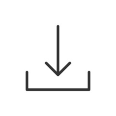 Poster - download thin line icon.