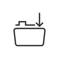 Poster - download minimal line icon.