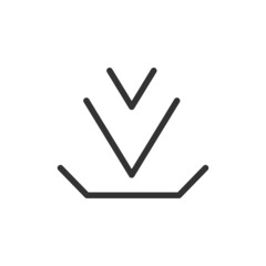 Poster - vector download line icon.