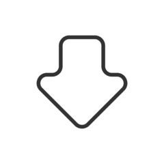 Poster - simple download line icon.