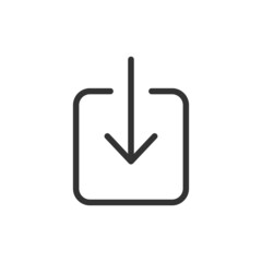 Poster - download line icon in trendy style.