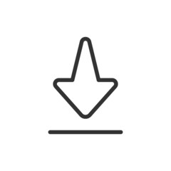 Poster - download line icon, sign or symbol.