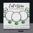 © Aze - Eat and win food contest social media banner template