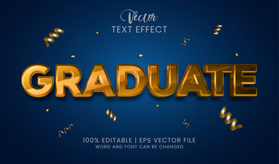 Graduate editable text effect style