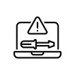 © WEBTECHOPS - Black line icon for troubleshooting