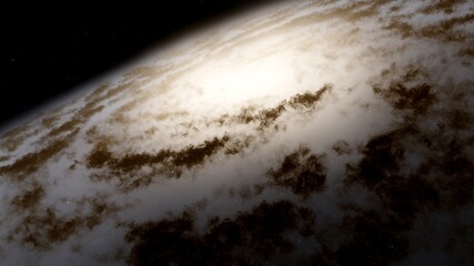 Wall Mural - galaxy in space, spiral galaxy 3d render