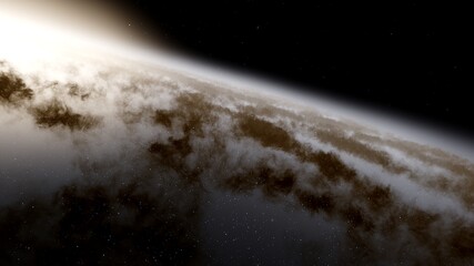 Wall Mural - galaxy in space, spiral galaxy 3d render