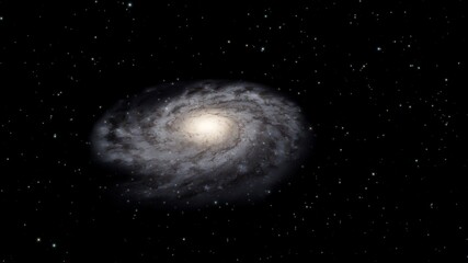 Wall Mural - galaxy in space, spiral galaxy 3d render