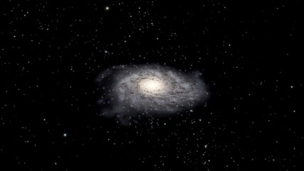 Wall Mural - galaxy in space, spiral galaxy 3d render