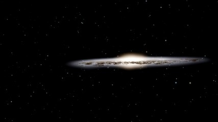 Wall Mural - galaxy in space, spiral galaxy 3d render