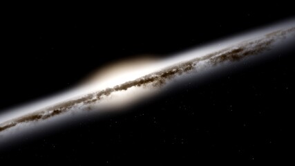 Wall Mural - galaxy in space, spiral galaxy 3d render
