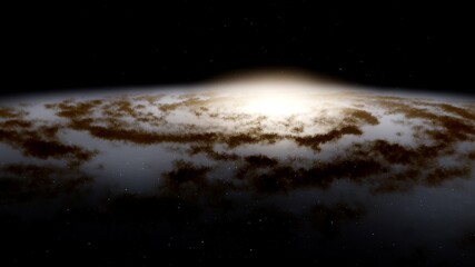 Wall Mural - galaxy in space, spiral galaxy 3d render
