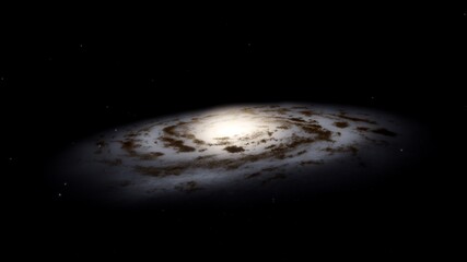 Wall Mural - galaxy in space, spiral galaxy 3d render