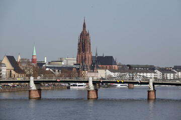 Canvas Print - Main und Dom in Frankfurt