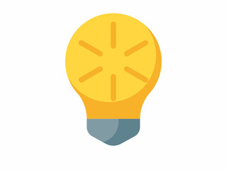 Wall Mural - light bulb lamp idea power single isolated icon with flat style