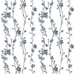 Blossom Japanese Sakura Cherry Flower Pattern