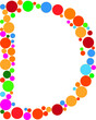 © Muhre - D symbol VECTOR. with round and colorful shapes