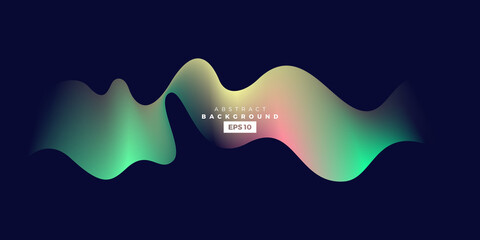 Poster - Wave vector element with abstract colorful gradient lines for website, banner and brochure, Curve flow motion illustration, vector lines, Modern background design.
