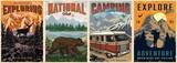 Fototapeta  - Outdoor recreation colorful posters