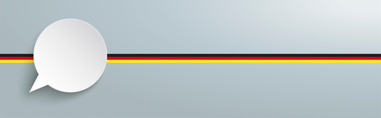 Wall Mural - sprechblase mit der deutschland fahne