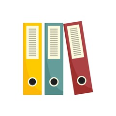 Poster - office folders icon flat isolated vector