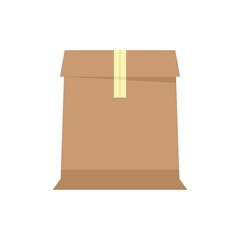 Poster - storage carton box icon flat isolated vector