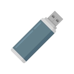 Poster - Storage usb flash icon flat isolated vector