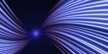 Christmas Abstract Background Of Blue Light Smooth Lines. Blue Lines Of Speed. New 2022. Light Line Effect Neon Png.