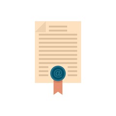 Sticker - Online loan document icon flat isolated vector