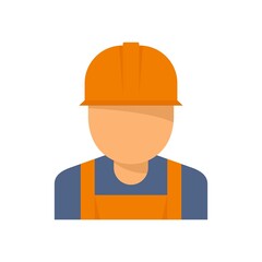 Poster - reconstruction worker icon flat isolated vector