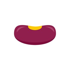 Sticker - Farm kidney bean icon flat isolated vector