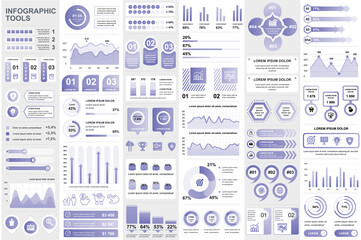 Bundle infographic elements data visualization vector design template. Can be used for steps, business processes, workflow, diagram, flowchart concept, timeline, marketing icons, info graphics.