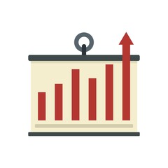 Poster - Banner graph innovation icon flat isolated vector