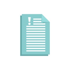 Poster - Company paper innovation icon flat isolated vector