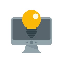 Poster - new pc innovation icon flat isolated vector